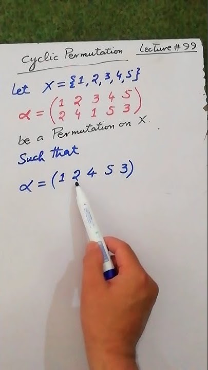 Lecture#99Example on Cyclic Permutation - YouTube