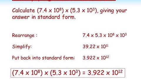 Multiplying and Dividing in Standard Form - How to Multiply and Divide in Standard Form