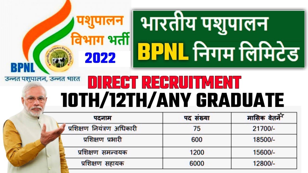 BPNL Vacancy 2022 || BPNL Recruitment 2022 || 10th Pass  7875 Post || Sarkari Naukri || Govt Jobs