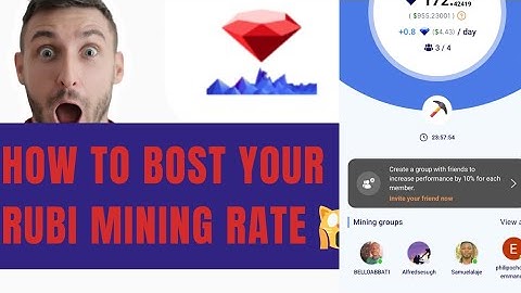 HOW TO BOOST YOUR RUBI MINING RATE TO GET 1 RUBI PRE DAY 🥴🥴