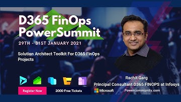 Solution Architect Toolkit For D365 FinOps Projects - FinOps 2021