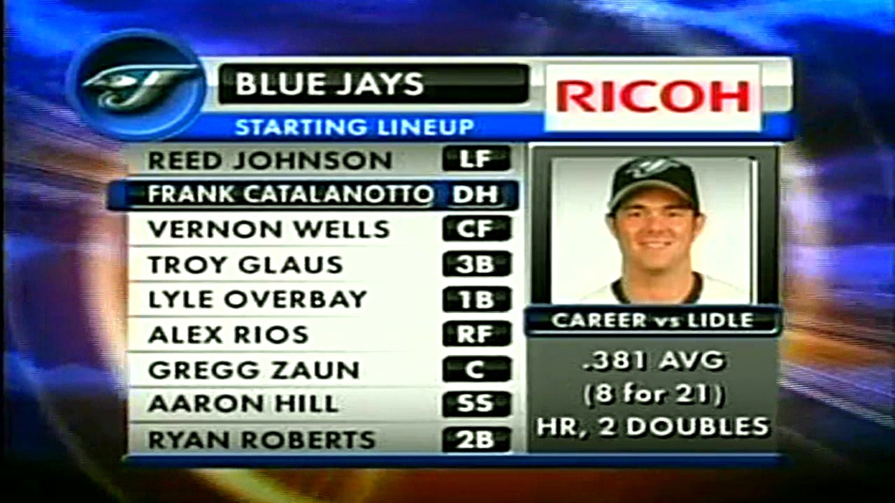 Toronto Blue Jays at New York Yankees 2006 08 03 YES Network Cory Lidle