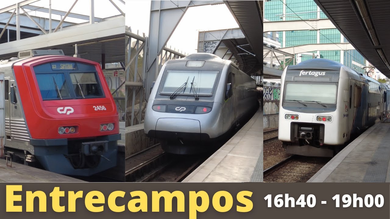 ⁴ᴷ⁶⁰ Comboios e Anúncios em Entrecampos