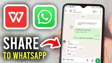 How To Share PDF File On WhstaApp From WPS Office - Step By Step