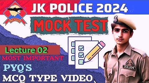 Jkssb Constable Mock Test -2 |Mock Test Series| JKSSB PYQ& Important Questions #mocktest
