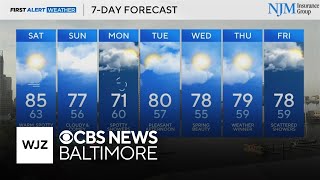 Warming trend continues across Maryland heading into Easter Weekend