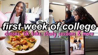 First Week of College Vlog: Classes, Study Session, & More!