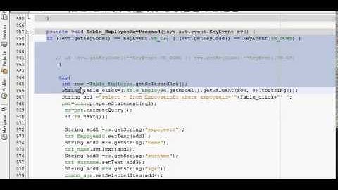 Java prog#72  CORRECTION in Video 22 Using Up Down Arrow Key to Move in a jtable