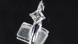 アッシャーカットスクエアエメラルドカットダイヤモンド透明感四角リング0.5カラットr091a