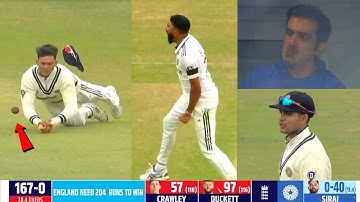 Gill, Siraj and Gambhir got angry at Jaiswal for dropping Ben Duckett