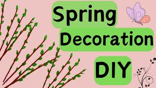 How to make spring twigs with small leaves. DIY spring decorationse