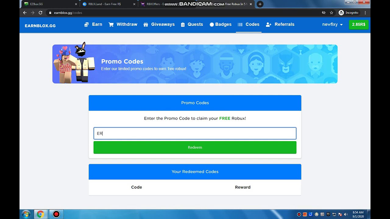 All New 9 Promo Codes On Rbxoffers Rblx Land Ezbux Earnblox September 1 2020 Youtube - earnblox com roblox