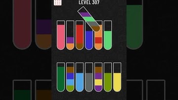water sort color puzzle level 307 gameplay walkthrough solution