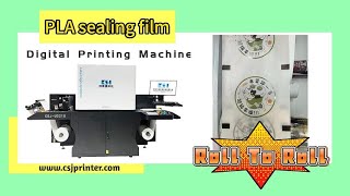 PLA sealing film printing machine，CSJ-U3210 UV digital printer，roll to roll style