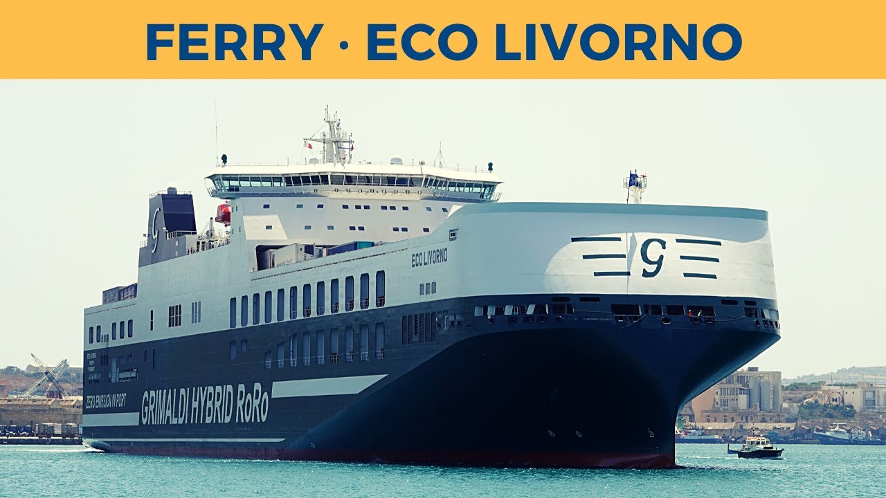 Departure of ferry ECO LIVORNO, Valletta (Grimaldi Lines)