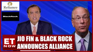 Jio Fin \& Black Rock Announces Partnership | Mukesh Ambani \&  Larry Fink | RIL 46th AGM