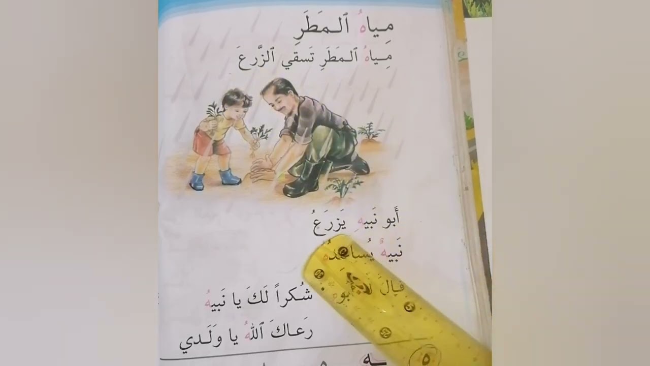 مياه المطر درس قراءة للصف الأول الابتدائي