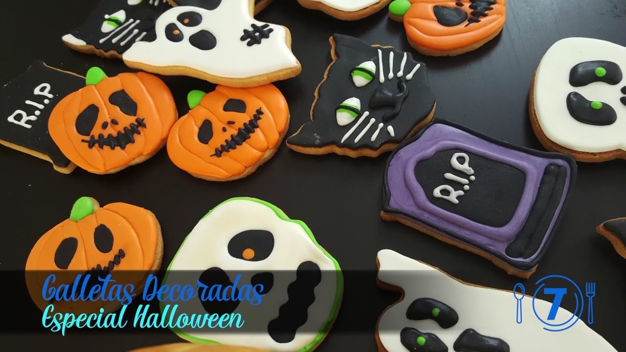 Receta: Especial Halloween/ Galletas de Vainilla Decoradas con Glasa Real/Josen7er