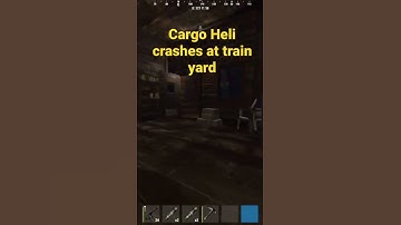 Cargo Heli crashes into water tower at Train Yard! (Rust console).     #rustconsole #rust #shorts
