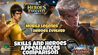 Mobile Legends and Heroes Evolved skill and heroes comparison screenshot 5