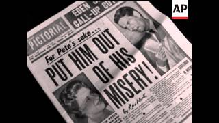 PETER TOWNSEND/PRINCESS MARGARET NEWSPAPERS  - NO SOUND