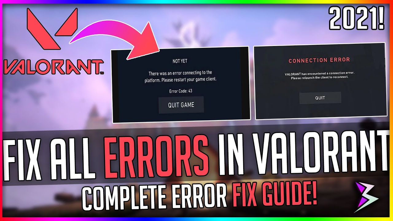 Valorant error codes explained