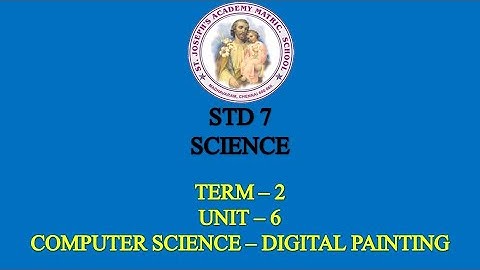 SCIENCE STD 7 COMPUTER SCIENCE | DIGITAL PAINTING | TERM - 2 | UNIT - 6