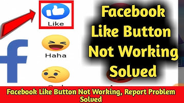 Fix Facebook Like Problem Solved || Fill Report Like In Facebook || Like Button Not Working
