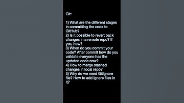 2024-GIT Top 5 -Interview Questions asked for Automation QA JAVA |SDET/QA Automation