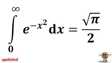 Integral of e^-x^2 from 0 to infinity - updated 💪