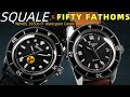 Squale Blancpain Fifty Fathoms New Old Stock 1950s Cases Limited Editions with No Radiation Dials!!!