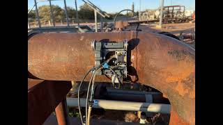Phased Array UT scanning on piping when there are obstructions.