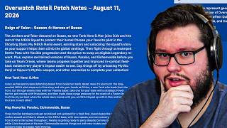 Patch Notes For Season 4 Of Overwatch Are HERE!! And MORE