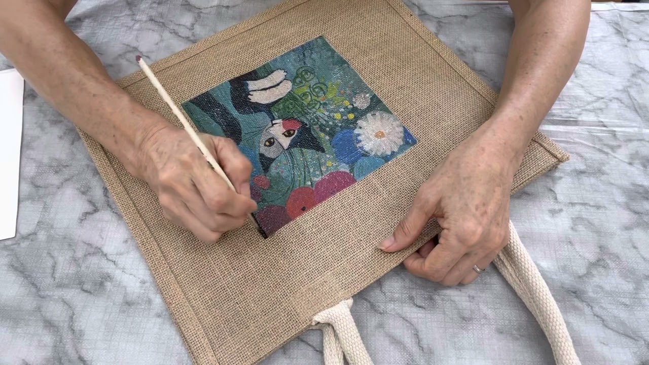 超簡単。無印良品のジュードマイバッグにデコパージュ。