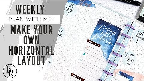 Plan with Me: Make Your Own Horizontal Layout | Plans by Rochelle