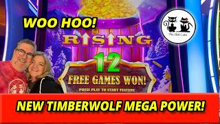NEW TIMBERWOLF MEGA POWER SLOT! BUFFALO ULTIMATE MEGA STAMPEDE! #theslotcats #slots #bonus #winning