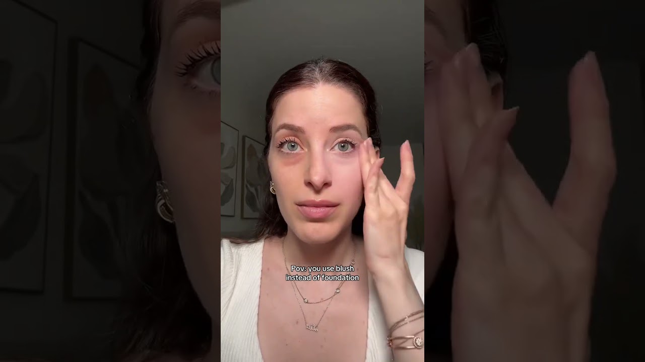 Color theory is real!#blushasconcealer #pinkblush #darkcirclestreatment #colorcorrector #darkcirc...