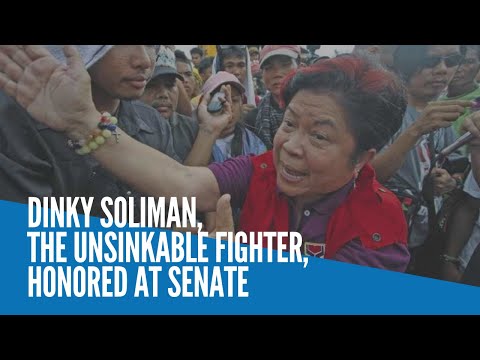 Dinky Soliman, the unsinkable fighter, honored at Senate