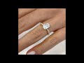 2 ct Radiant Cut Moissanite Invisible Gallery Ring