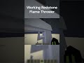 Working Redstone Flame Thrower #minecraft #redstone