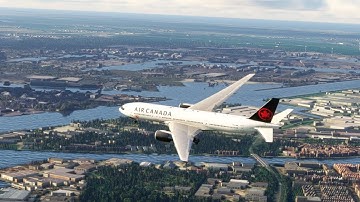 beautiful view of the plane when landing at the airport eps 066
