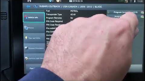 2007 Subaru Outback key programming via Smart Pro