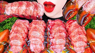 ASMR RAW SEAFOOD LOBSTER MUKBANG 탱글탱글 랍스터회 날로 먹기 EATING SOUNDS 랍스터 직접 손질 먹방, 회먹방