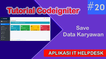 TUTORIAL CODEIGNITER 20# Simpan Data Karyawan ke Database