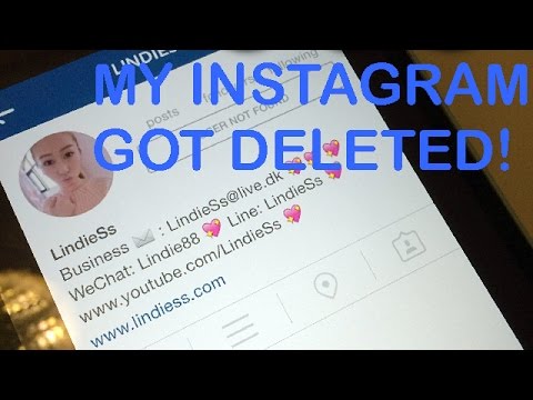 My instagram account got deleted