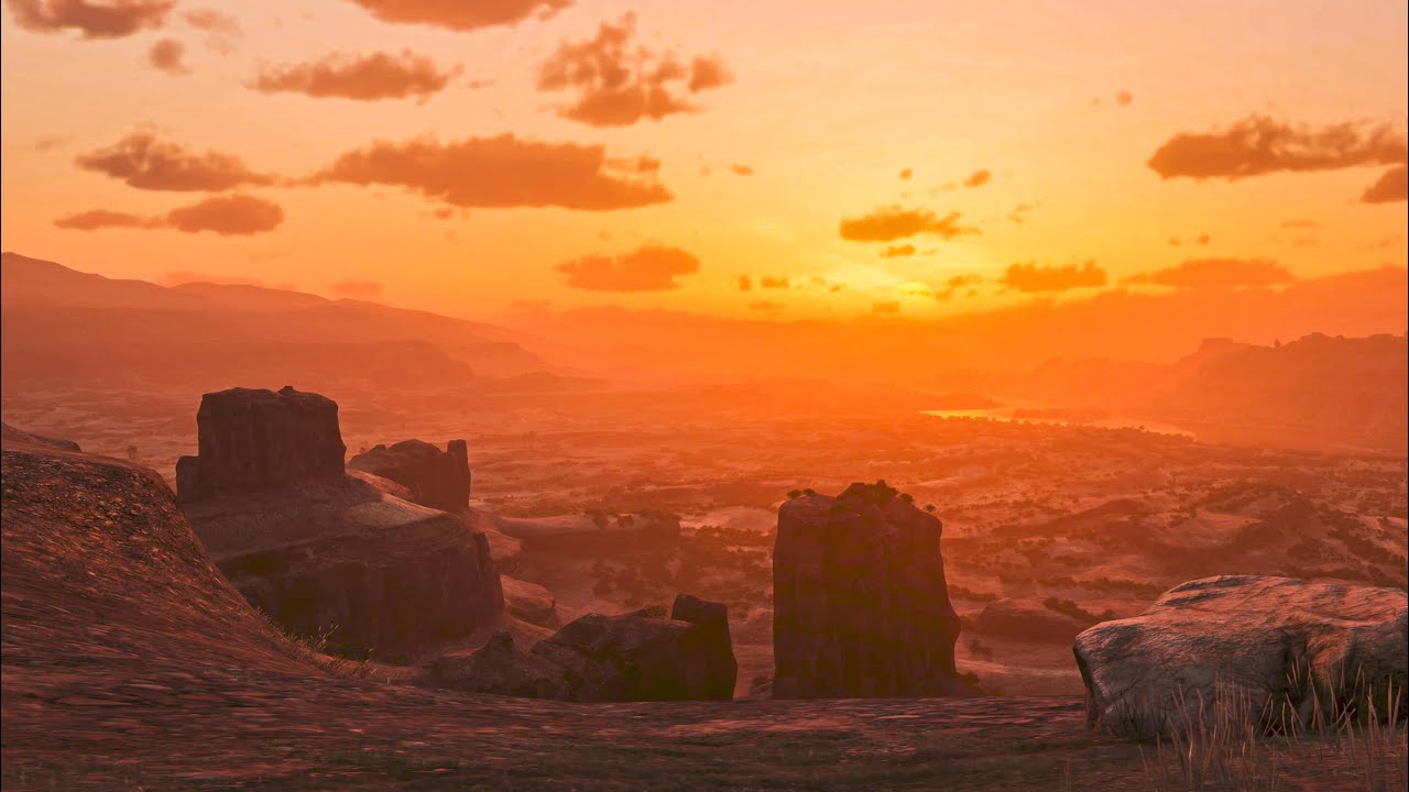 Sunset Rider Red Dead Ambient Red Dead Redemption 2 - Desert Sunset - YouTube