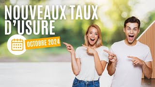Nouveaux Taux Dusure Octobre 2024
