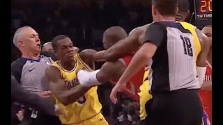 Brandon Ingram, Chris Paul, Rajon Rondo BRAWL in Lakers-Rockets screenshot 5