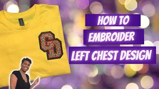 HOW TO EMBROIDER LEFT CHEST DESIGN | INTERLOCKING EMBROIDERY LETTERS