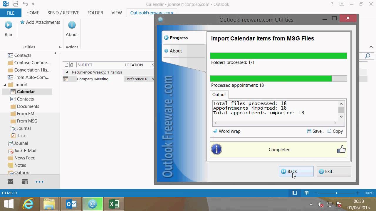 Import Appointments And Meetings From MSG Files Into Outlook YouTube